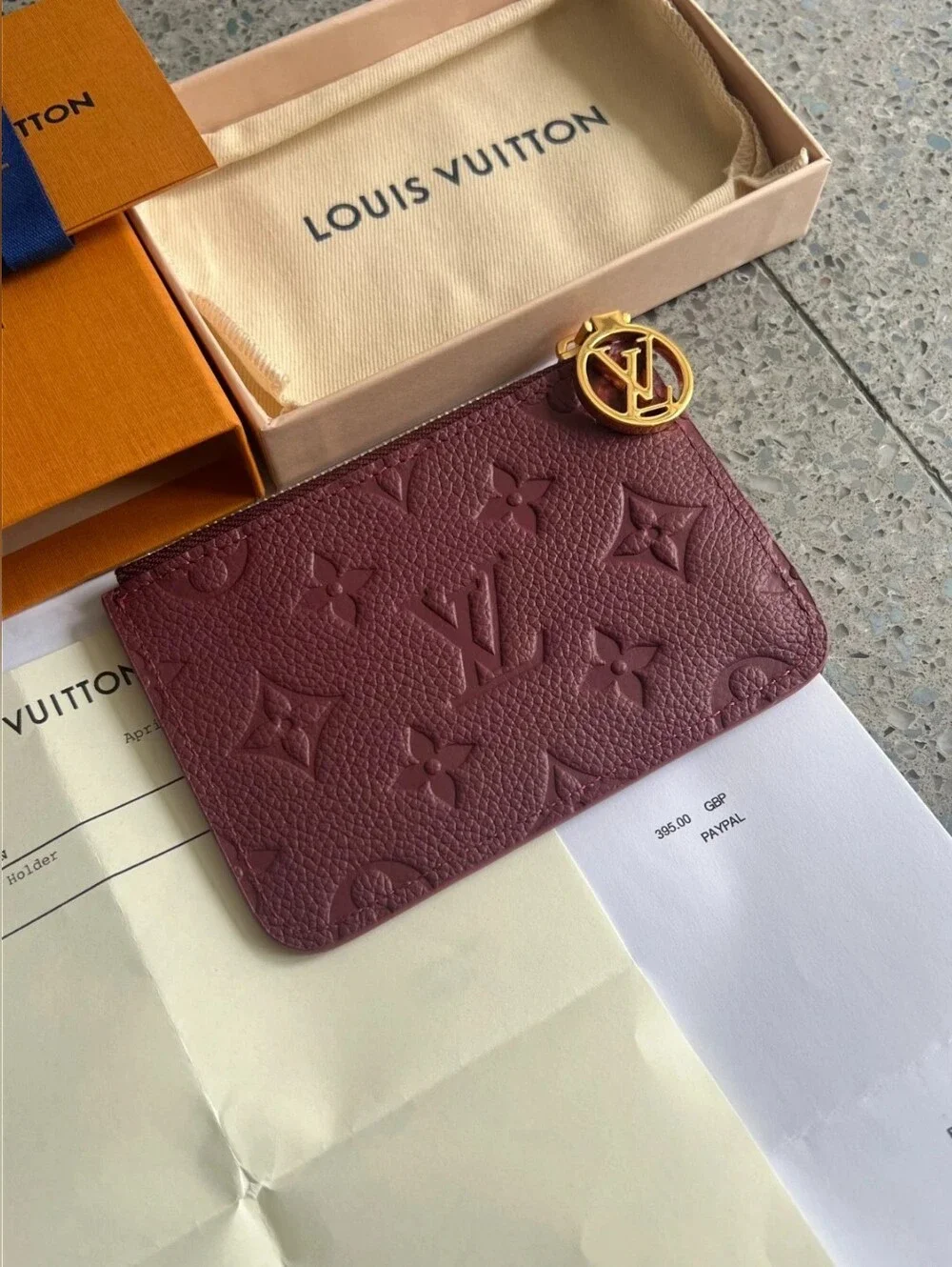 Louis Vuitton Grenat Red Romy Card Holder
